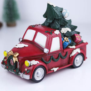 Noël rouge camion De Noël Arbre <span class=keywords><strong>SantaClaus</strong></span> voiture enfants jouets camions d'autrefois décorations De Noël - Product Image 5