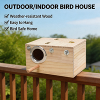 Nichoir suspendu en bois pour perroquets, nid chaud pour petits et moyens oiseaux, accessoires de cage