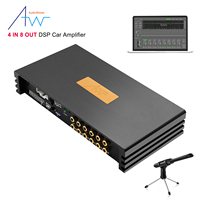 AudioWinner S48.4D 4CH Classe D Amplificateur de voiture avec technologie de réglage automatique 8 canaux DSP 20- 2000 Hz Processeur audio de voiture DSP intégré