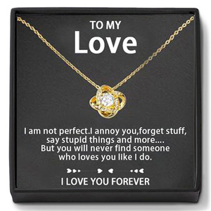 Al mio amore mamma <span class=keywords><strong>moglie</strong></span> donne <span class=keywords><strong>regalo</strong></span> nodo ciondoli collana gioielli <span class=keywords><strong>regalo</strong></span> di compleanno per amare le ragazze collane con scatola <span class=keywords><strong>regalo</strong></span> - Product Image 2