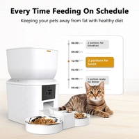 Distributeur automatique de nourriture pour animaux de compagnie WiFi 5G 4L Contrôle par application Tuya Distributeur de nourriture pour animaux de compagnie avec caméra Chien Chat Distributeur intelligent pour animaux de compagnie avec caméra