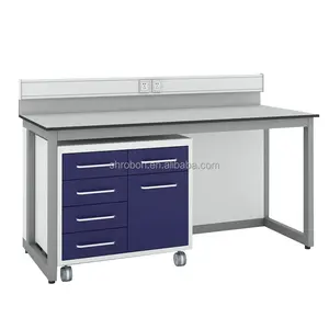 Commercial furniture pharmaceutical stainless steel furniture lab mobile work bench with Underneath Storage Cabinet