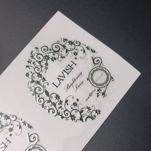 Crystalcodeラインストーンラブオンビニール防水エンボス加工衣類印刷用3DラベルUVステッカーカスタムトランスファーステッカーロゴ - Product Image 6