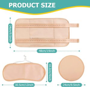 Kit de Compressas de Óleo de Rícino em Algodão PUL Impermeável com 4 Peças, Modelo Mais Recente, Alça Ajustável, Bolso e Ajuste Confortável para Cintura e Pescoço - Product Image 2