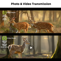 Caméra de chasse solaire 4G à détection de mouvement, 10400 mAh, 4MP, double objectif, IP66, vision nocturne double PIR, caméra de suivi 4G