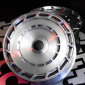 Jantes en alliage forgé personnalisées pour la course, <span class=keywords><strong>4</strong></span> pièces monobloc, concaves profondes, 5x114.3/5x120/5x112, finition argentée, neuves - Product Image 4