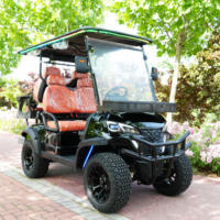Nouvelle voiturette de golf tout-terrain électrique 72V, couleur or, design personnalisé, livraison rapide, certifiée CE, 4 places, 30-50 km/h, autonomie 90 km