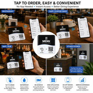 Etiqueta NFC con Código <span class=keywords><strong>QR</strong></span> para Menú Digital en Mesa de Restaurante, Tocar para Ver el Menú, Pedidos sin Contacto para Cafetería, Bar, Hotel - Product Image 6