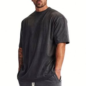 T-shirt pour homme à manches courtes, surdimensionné, uni, 100% coton, écologique, avec design personnalisé - Product Image 1
