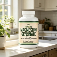 Capsules végétales à absorption élevée de glycinate de magnésium élémentaire, complément à base de plantes pour le sommeil, la relaxation musculaire et le soulagement du stress, OEM