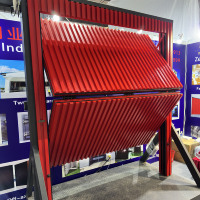 Système de panneaux de levage pliables en alliage d'aluminium pour porte de garage de style grille électrique, pour la sécurité d'entrée de villa moderne