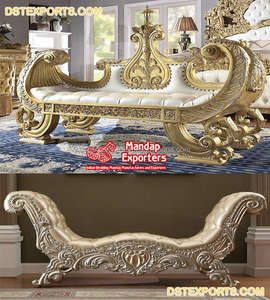 Juego de Sofás de Madera de Teca de Estilo Barroco Real Moderno, Duradero y Tapizado, con Tamaño y Color Personalizados - Product Image 3