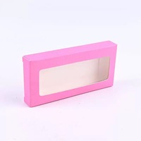 Boîtes en papier rose pâle pour bandes de cils, boîtes à cils vides, boîte d'emballage pour cils noir, or, rose avec supports pour cils