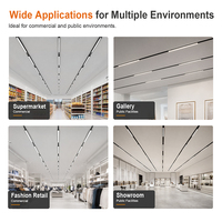 Rail lumineux LED linéaire réglable CRI80 CRI90, luminaire sur rail pour l'éclairage des étagères des magasins de détail
