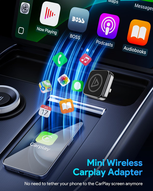 CP027-11 Advanced Innovation All in One Chip No Lag High Efficiency Mini Wireless Carplay Adapters for 2024 Toyota RAV4 Prime