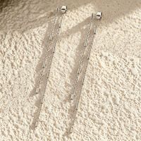 Boucles d'oreilles pendantes CAIOOCHE pour femme, longues chaînes à pampilles, maillons rectangulaires, plaqué or 18 carats, acier inoxydable, inaltérable