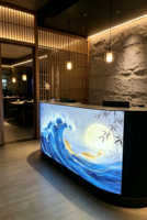 Écran LED numérique couleur pleine pour comptoir de réception intérieur/extérieur personnalisé, idéal pour hôtels, bars, commerces et espaces événementiels