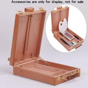 Chevalet de <span class=keywords><strong>dessin</strong></span> en bois portable pour <span class=keywords><strong>peinture</strong></span> à l'huile, boîte de rangement pliable pour matériel artistique - Product Image 3