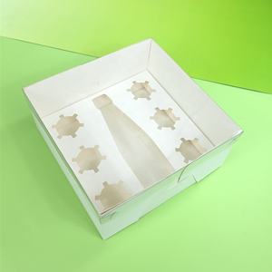 XJH Clear Lid Bento Cupcake <span class=keywords><strong>Box</strong></span> con botella de vino Clear Bento Cake <span class=keywords><strong>Box</strong></span> con 6 Cupcakes Bento Plus 6 Cupcake <span class=keywords><strong>Box</strong></span> - Product Image 2