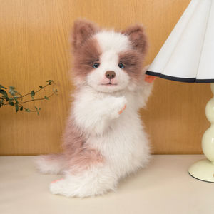 DUPAN Meteorit Border Collie Köpek Oyuncağı Karikatür Sevimli Peluş Oyuncak PP Pamuk Dolgulu Yumuşak Unisex Doğum Günü Hediyesi Gerçekçi Köpek Oyuncağı - Product Image 3