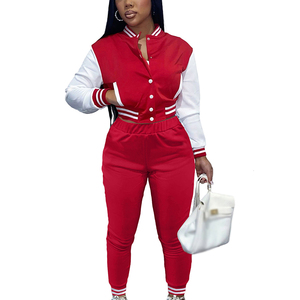 Set di <span class=keywords><strong>Abbigliamento</strong></span> Femminile Due Pezzi Moda Invernale Autunnale Uniforme da Baseball Giacca da Donna Set Due Pezzi - Product Image 5