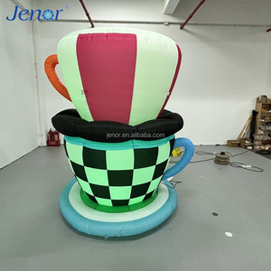 Tasse à thé gonflable mignonne de dessin animé, décoration de scène pour fête sur le thème du jardin d'<span class=keywords><strong>Alice</strong></span> au pays des merveilles, publicité - Product Image 4