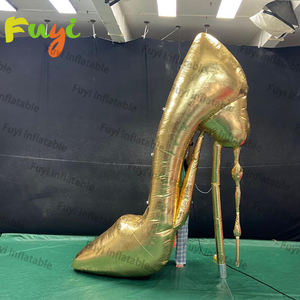 Fuyi inflable publicidad dorada inflable zapato de tacón alto zapatos inflables gigantes modelo globo - Product Image 3