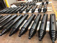 Vérins et pistons hydrauliques télescopiques à double effet FC FE FEE 100-200 tonnes avec palier à bride avant en acier et presse à joints