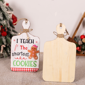 Insegna in <span class=keywords><strong>Legno</strong></span> Creativa <span class=keywords><strong>a</strong></span> Forma <span class=keywords><strong>di</strong></span> Omino <span class=keywords><strong>di</strong></span> Pan <span class=keywords><strong>di</strong></span> Zenzero per Natale, Ecologica, <span class=keywords><strong>a</strong></span> Forma Irregolare, Incisa, Ornamento da Appendere <span class=keywords><strong>a</strong></span> Parete, Benvenuto in Negozio - Product Image 4