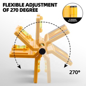 Niveau magnétique de haute précision 270. Niveau de poteau pliable réglable, niveau d'angle pour tuyau, 3 bulles, boucle élastique pour un travail mains libres - Product Image 2