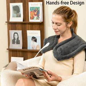 10 Heating Levels 80W <b>Electric</b> Heated Blanket with Overheat Protection Winter Wearable Neck Shoulder <b>Pad</b> Washable - Product Image 2