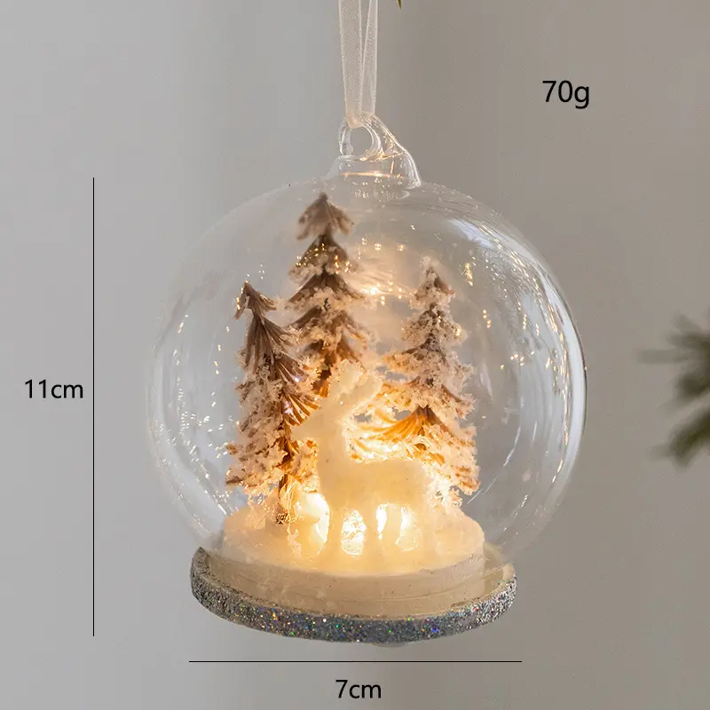 Wholesale Personalized 8cm Decorative Hanging Ornaments Clear Golden Luxury Christmas glass Balls And Stars