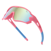 Lunettes de soleil sportives roses mignonnes pour filles 2026, pour enfants, avec verres polarisés de haute qualité, idéales pour les activités de plein air, le cyclisme et les balades.