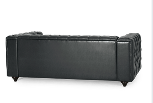 Comfy Modern 3-seat Adjustable Convertible Corner <b>Sofa</b> with Wooden <b>Legs</b> PU Leather for Living Room Bedroom and Study - Product Image 2