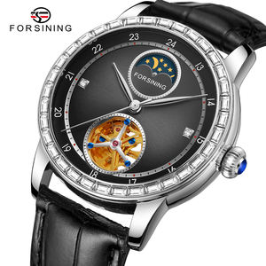 Forsining-reloj mecánico automático para hombre, nuevo diseño, Moonphase, con logotipo personalizado - Product Image 4