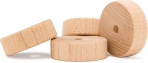 Mẫu miễn phí bán buôn bé Montessori gỗ Đồ chơi loạt các kích thước Chất lượng cao chỉ đạo bánh xe bằng gỗ cho Diy Craft dự án và đồ chơi - Product Image 2