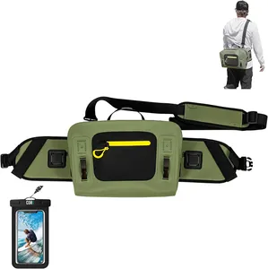 防水腰包8L潜水腰腰包，带气密拉链，用于划船游泳野营徒步划船