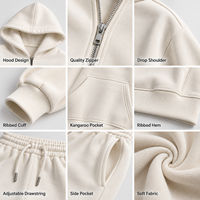 Ensemble de survêtement personnalisé en mélange de coton, respirant, durable, écologique, coupe ample, pour le sport, les loisirs et le streetwear