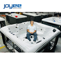 Bain à remous extérieur JOYEE pour 6 personnes, baignoire SPA en acrylique contrôlée par Balboa pour la maison et le jardin
