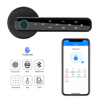 Verrou de porte à empreintes digitales OEM, avec chargeur USB, noir, étanche, pour maison d'extérieur, électronique, pêne dormant, ttlock, serrures tuya