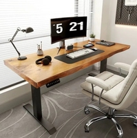 Escritorio de Oficina Ergonómico y Moderno con Altura Ajustable Eléctrica de Doble Motor, Mesa Inteligente para Computadora, Resistente y Sólida