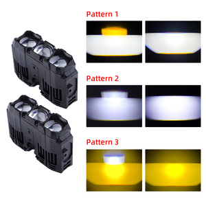 Feux de calandre LED pour voiture 220W, étanches, à trois lentilles, lampe auxiliaire pour voiture pour la visibilité nocturne hors route - Product Image 1