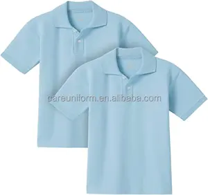 Personalize uniformes escolares infantis, uniforme escolar de mangas curtas 100% algodão