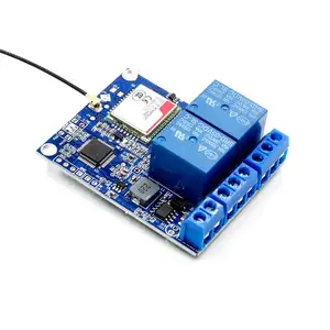 2 Canais Módulo De Relé SMS GSM Interruptor De Controle Remoto SIM800C STM32F103C8T6 Para Bomba De Oxigênio Estufa