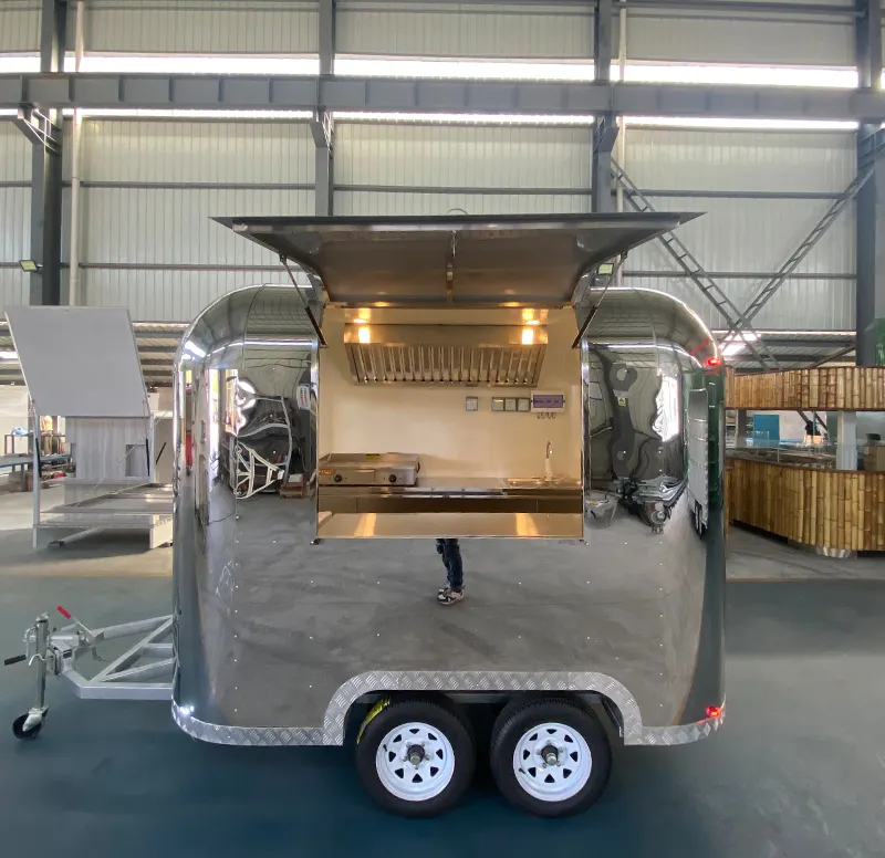 New Arrival 3m Airs tream Mobile Food Truck Fully Equipped Kitchen For Sale