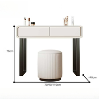 Commode de luxe légère en bois massif, table de maquillage pour chambre à coucher, style crème, pour petit appartement, durable et écologique, à poser au sol