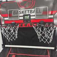 Machine de tir de basket portable en PVC pour 2 joueurs, ensemble d'entraînement intérieur pour enfants, équipement de jeu d'arcade de basket pour enfants