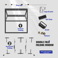 Fenêtre pliante moderne en aluminium EEHE, double vitrage insonorisant, étanche, économie d'énergie, pour balcon, terrasse, fenêtres sur mesure