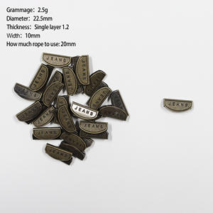 Oem Lüks Vintage Çinko Alaşımlı Çanta Aksesuarları Marka Logolu Kot Korozyona Dayanıklı Hafif ve Dayanıklı Sırt Çantaları ve Bez Çantalar için - Product Image 2