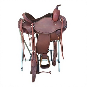 BS International Engrave Silla de montar de cuero genuino con estructura de madera, absorbente de sudor, para jinetes masculinos y femeninos, para carreras, con moños de cuero para brida de caballo inglés - Product Image 4